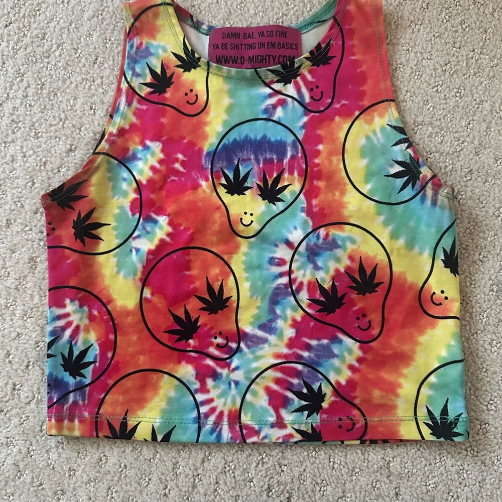Colorful Tie-Dye Crop Top